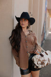 ACRES BUTTON UP • SADDLE