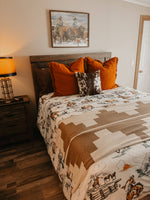PRESIDIO CHOCOLATE + CREAM 54"x74" THROW BLANKET