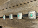 Leather Concho Belt • Black