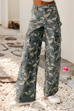 Camo Denim Cargo Pants