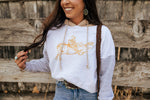 Bucker Cropped Hoodie • Beige