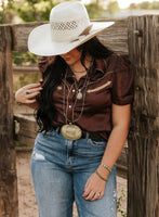 Hanny Pearl Snap • Black or Brown