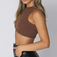 Crop Tank Top • Black or Mocha