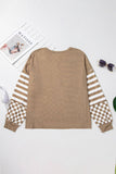 Checkered + Stripes Top • Charcoal or Khaki