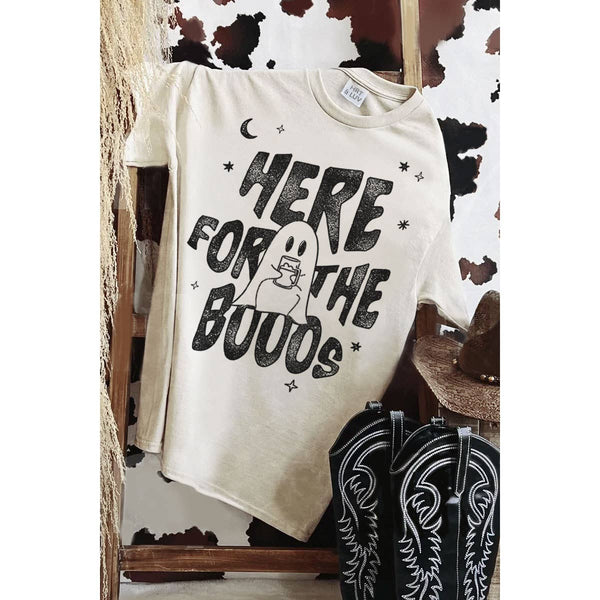 Here For The Booos Tee • Ivory or Beige