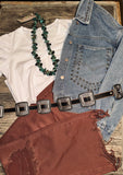 The “Riley” Cropped Flare Jeans