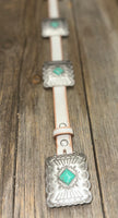Leather Concho Belt • Square Conchos