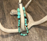 Turquoise Necklace with Black Accent Beads