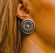 Concho Stud Earrings
