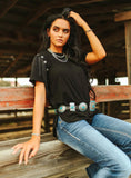 Fringey Dayz Tee • Black or Saddle