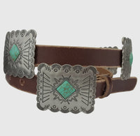 Leather Concho Belt • Square Conchos