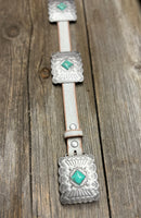 Leather Concho Belt • Square Conchos