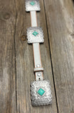 Leather Concho Belt • Square Conchos