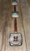Leather Concho Belt • Brown