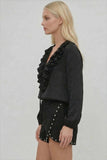 Fallon Studded Suede Shorts