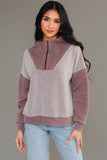 Mixed Media Quarter Zip Sweatshirt