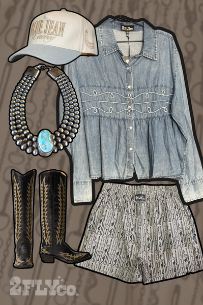 LOOPTY LOU Long Sleeve * DENIM