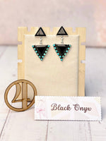 Solstice Edge Stone Drop Earrings • Multiple Options