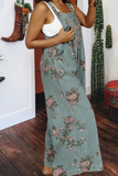 Meg Floral Denim Wide Leg Overalls