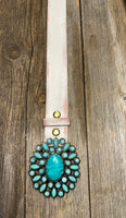 Turquoise Flower Belt