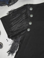 Fringey Dayz Tee • Black or Saddle