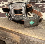 Leather Concho Belt • Black