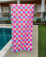Neon Checkered Towel
