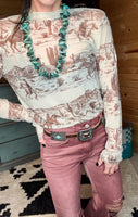 Leather Concho Belt • Brown