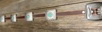 Leather Concho Belt • Brown