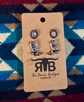 Boot Stitch Theme Earrings