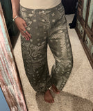 The Blakely Paisley Print Barrel Jeans