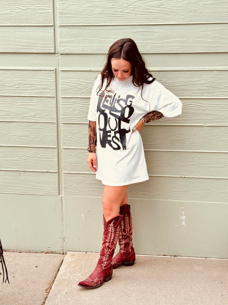 Let’s Go Out West Oversized Tee