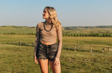 Rory Studded Mesh Top