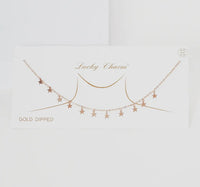 Dangling Stars Necklace • Silver or Rose Gold