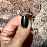 Double Arrow Floating Stone Ring