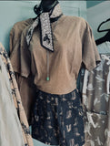 Briar Vintage Wash Oversized Tee • Brown or Army Green
