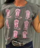 Pink Boots Tank Top