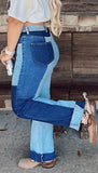 Patchwork Straight Leg Jeans