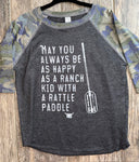 Ranch Kid With A Rattle Paddle Toddler 3/4 Sleeve