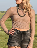 Rory Studded Mesh Top
