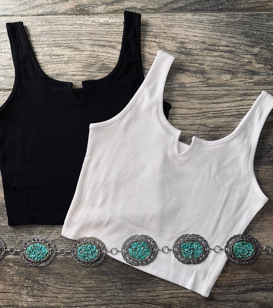 VNeck Tank Top • Black, Mocha, or White