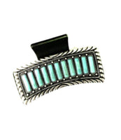 Bling & Turquoise Hair Claw Clip