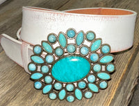 Turquoise Flower Belt