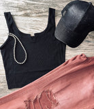 VNeck Tank Top • Black, Mocha, or White