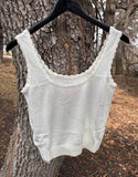 Flower Cropped Tank Top