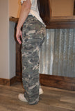 Camo Denim Cargo Pants