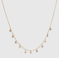 Dangling Stars Necklace • Silver or Rose Gold