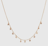 Dangling Stars Necklace • Silver or Rose Gold