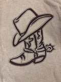 Cowboy Hat Boot Embroidered Crewneck