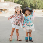 Turquoise Cowgirl Long Sleeve SHIRT (3T-5T)